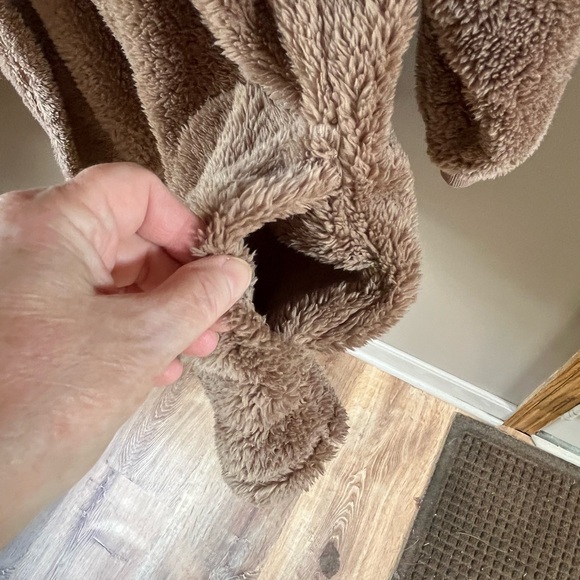 Denim & Co Hooded Sherpa Lounger Size Large - Picture 5 of 8